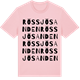 Pink Cotton t-shirt med Rössjösanden ordlek t-shirt