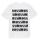 White t-shirt med Rossö ordlek t-shirt