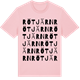 Pink Cotton t-shirt med Rötjärn ordlek t-shirt