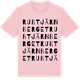Pink Cotton t-shirt med Rubtjärnberget ordlek t-shirt