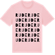 Pink Cotton t-shirt med Rude ordlek t-shirt