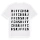 White t-shirt med Ruffens ordlek t-shirt