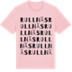 Pink Cotton t-shirt med Rullnäs ordlek t-shirt