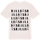 Vintage White t-shirt med Rullnäs ordlek t-shirt