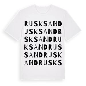 Rusksand ordlek t-shirt – ekologisk bomull t-shirt från Pinshirt