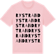 Pink Cotton t-shirt med Rystrand ordlek t-shirt