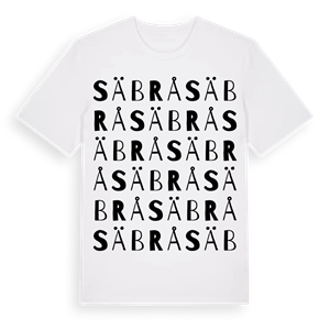 Säbrå ordlek t-shirt – ekologisk bomull t-shirt från Pinshirt