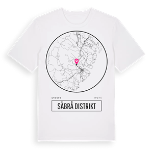 Säbrå distrikt t-shirt – ekologisk bomull t-shirt från Pinshirt