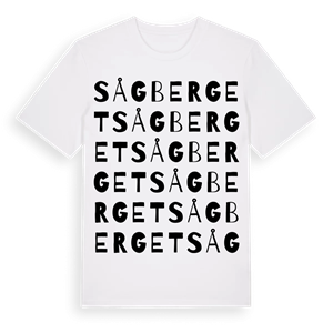 Sågberget ordlek t-shirt – ekologisk bomull t-shirt från Pinshirt