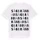 White t-shirt med Sågbrännan ordlek t-shirt