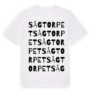 Sågtorpet ordlek t-shirt – ekologisk bomull t-shirt från Pinshirt
