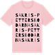 Pink Cotton t-shirt med Sakris-Pettersbodarna ordlek t-shirt