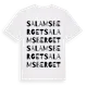 White t-shirt med Salamsberget ordlek t-shirt