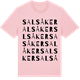 Pink Cotton t-shirt med Salsåker ordlek t-shirt