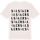 Vintage White t-shirt med Salsåker ordlek t-shirt