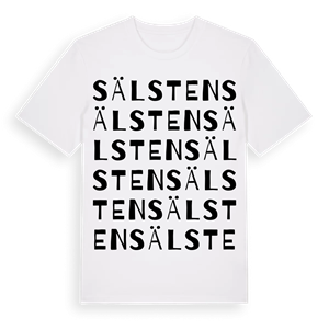 Sälsten ordlek t-shirt – ekologisk bomull t-shirt från Pinshirt
