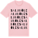 Pink Cotton t-shirt med Saluböle ordlek t-shirt