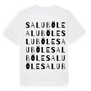 Saluböle ordlek t-shirt – ekologisk bomull t-shirt från Pinshirt