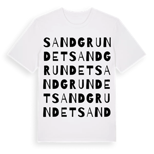 Sandgrundet ordlek t-shirt – ekologisk bomull t-shirt från Pinshirt