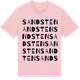 Pink Cotton t-shirt med Sandsten ordlek t-shirt