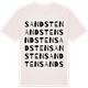 Vintage White t-shirt med Sandsten ordlek t-shirt