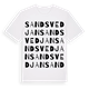 White t-shirt med Sandsvedjan ordlek t-shirt