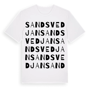 Sandsvedjan ordlek t-shirt – ekologisk bomull t-shirt från Pinshirt