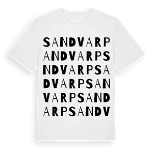 Sandvarp ordlek t-shirt – ekologisk bomull t-shirt från Pinshirt