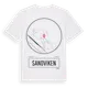 White t-shirt med Sandviken t-shirt