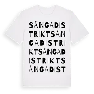 Sånga Distrikt ordlek t-shirt – ekologisk bomull t-shirt från Pinshirt