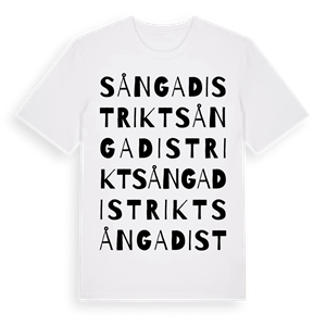 Sånga distrikt ordlek t-shirt – ekologisk bomull t-shirt från Pinshirt
