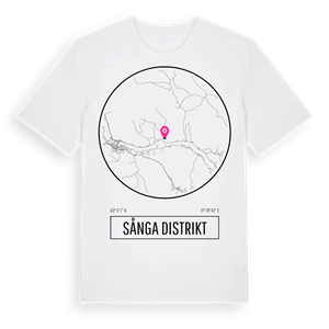 Sånga distrikt t-shirt – ekologisk bomull t-shirt från Pinshirt