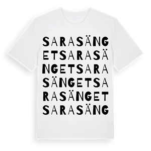 Sarasänget ordlek t-shirt – ekologisk bomull t-shirt från Pinshirt