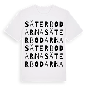 Säterbodarna ordlek t-shirt – ekologisk bomull t-shirt från Pinshirt