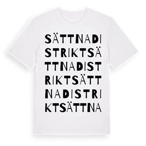 Sättna distrikt ordlek t-shirt – ekologisk bomull t-shirt från Pinshirt