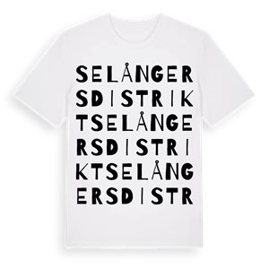Selångers distrikt ordlek t-shirt – ekologisk bomull t-shirt från Pinshirt