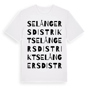 Selångers distrikt ordlek t-shirt – ekologisk bomull t-shirt från Pinshirt