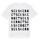 White t-shirt med Selsberget ordlek t-shirt