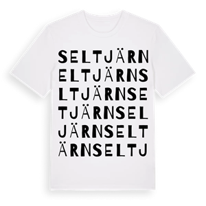 Seltjärn ordlek t-shirt – ekologisk bomull t-shirt från Pinshirt