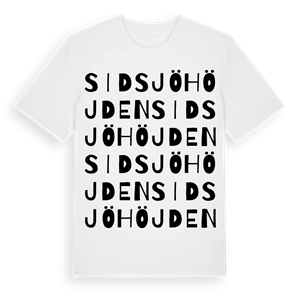 Sidsjöhöjden ordlek t-shirt – ekologisk bomull t-shirt från Pinshirt