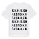 White t-shirt med Sikhålsdalen ordlek t-shirt