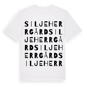 Silje herrgård ordlek t-shirt – ekologisk bomull t-shirt från Pinshirt