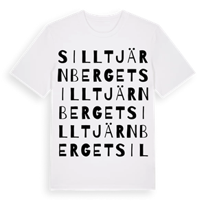 Silltjärnberget ordlek t-shirt – ekologisk bomull t-shirt från Pinshirt