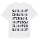 White t-shirt med Själabuten ordlek t-shirt