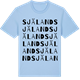 Blue Soul t-shirt med Själand ordlek t-shirt