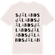 Vintage White t-shirt med Själand ordlek t-shirt