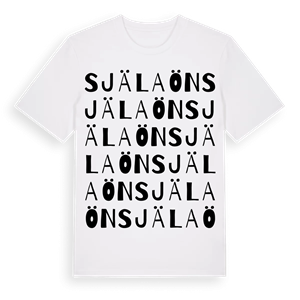 Själaön ordlek t-shirt – ekologisk bomull t-shirt från Pinshirt