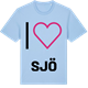 Blue Soul t-shirt med Jag älskar Sjö t-shirt stort tryck