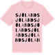 Pink Cotton t-shirt med Sjöland ordlek t-shirt