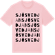 Pink Cotton t-shirt med Sjösvedjan ordlek t-shirt